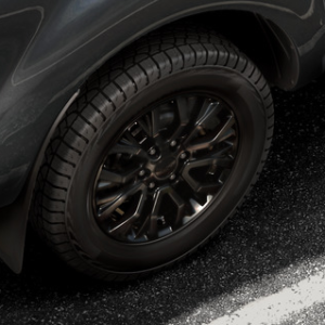 Disk iz lahke zlitine 18" s 6 x 2 kraki, črn